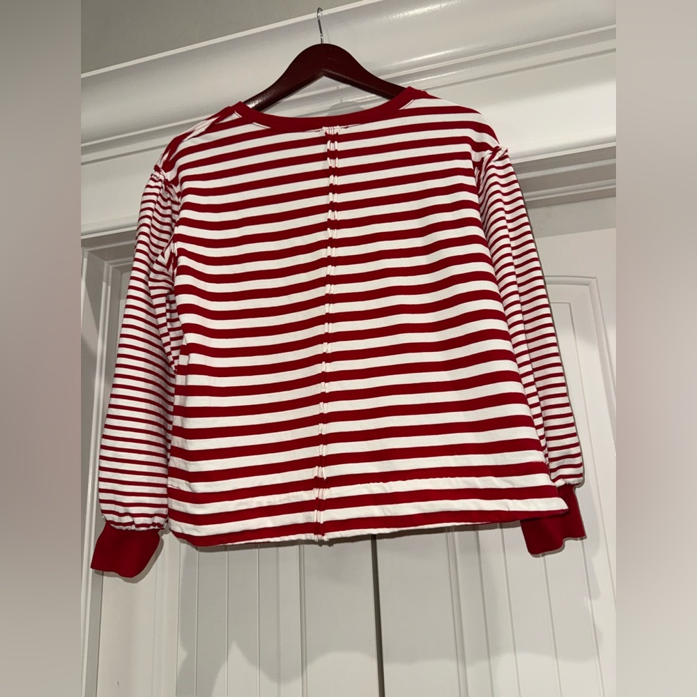JODIFL Red and White Striped Top - Picture 3 of 6